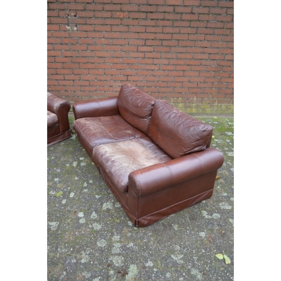 Stoer Brutalist leren Baxter bankstel – 3-zits en 2-zits – Jaren 70-4