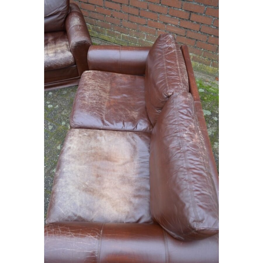 Stoer Brutalist leren Baxter bankstel – 3-zits en 2-zits – Jaren 70-5