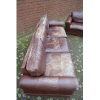 thumb-Stoer Brutalist leren Baxter bankstel – 3-zits en 2-zits – Jaren 70-6