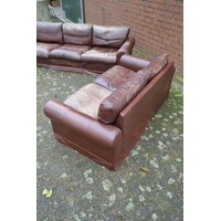 thumb-Stoer Brutalist leren Baxter bankstel – 3-zits en 2-zits – Jaren 70-8