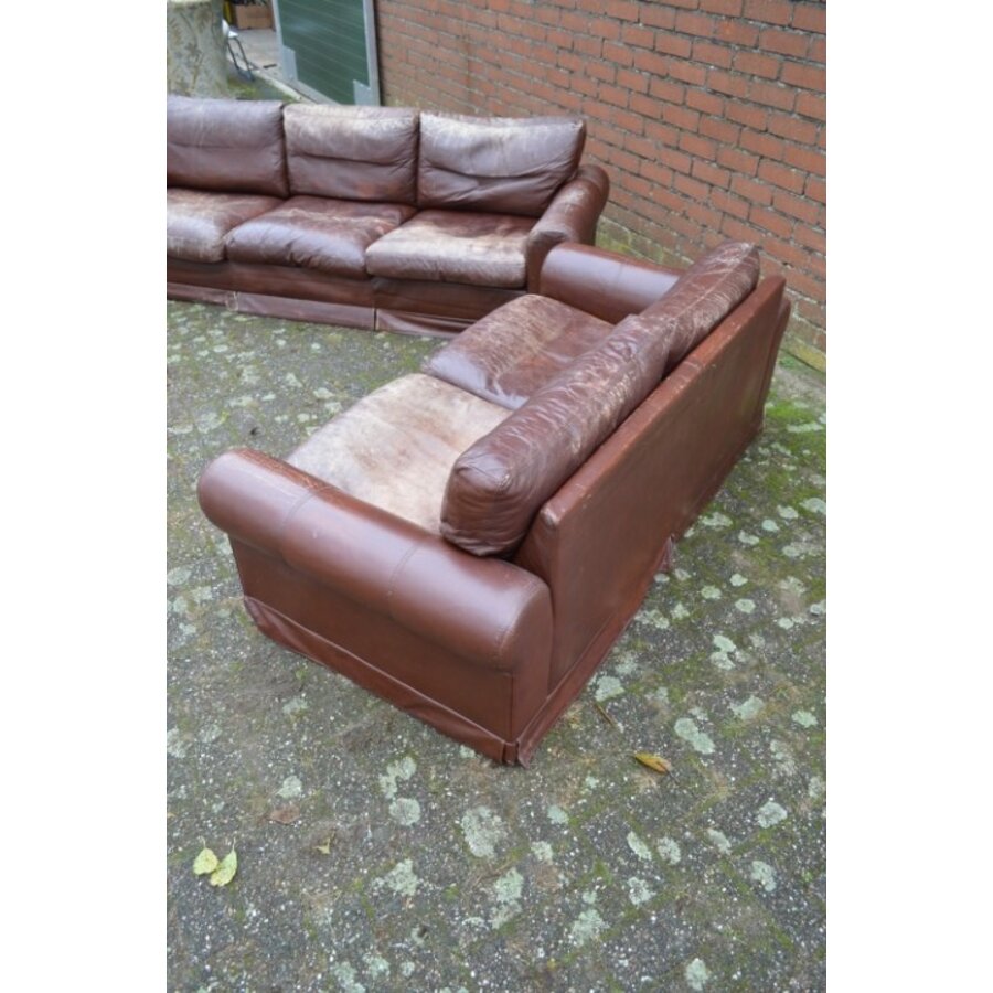 Stoer Brutalist leren Baxter bankstel – 3-zits en 2-zits – Jaren 70-8