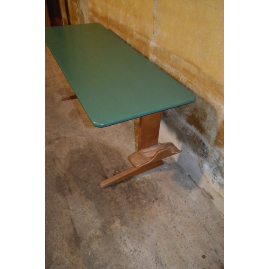 Retro schooltafel voor twee kinderen – VS Duitsland – Beukenhout – Jaren 60-7