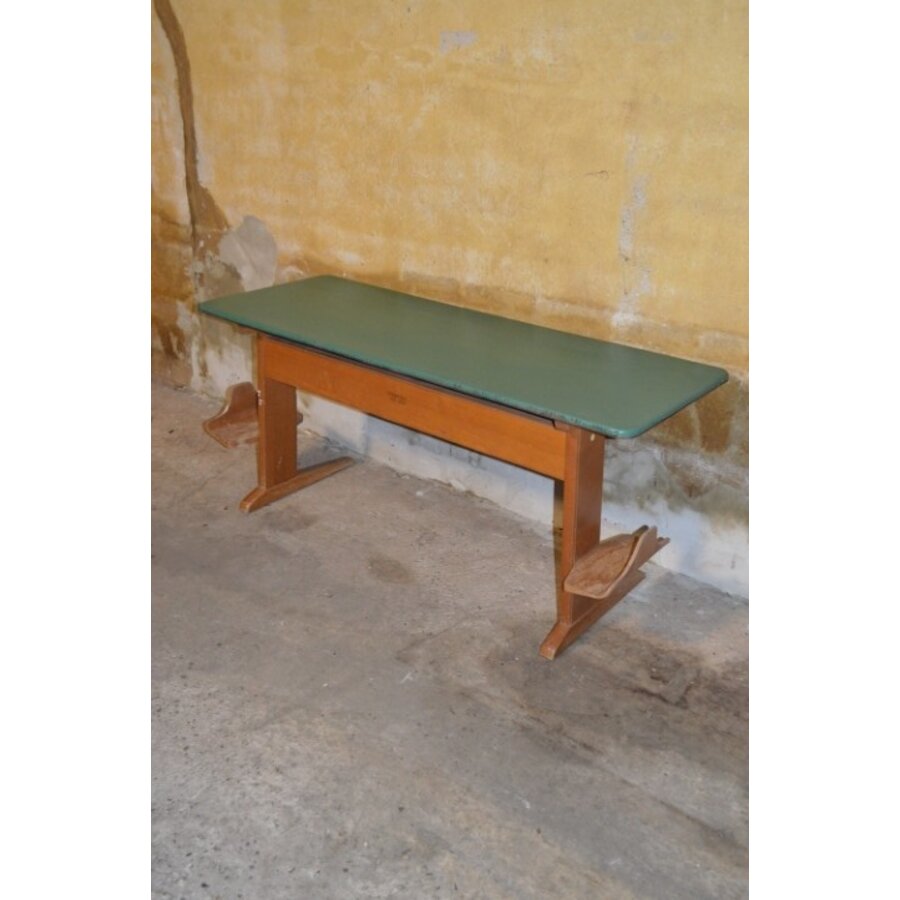 Retro schooltafel voor twee kinderen – VS Duitsland – Beukenhout – Jaren 60-8