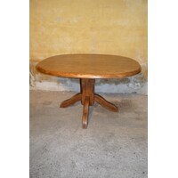 thumb-Ovale eettafel van massief donker eiken – elegant en robuust-2