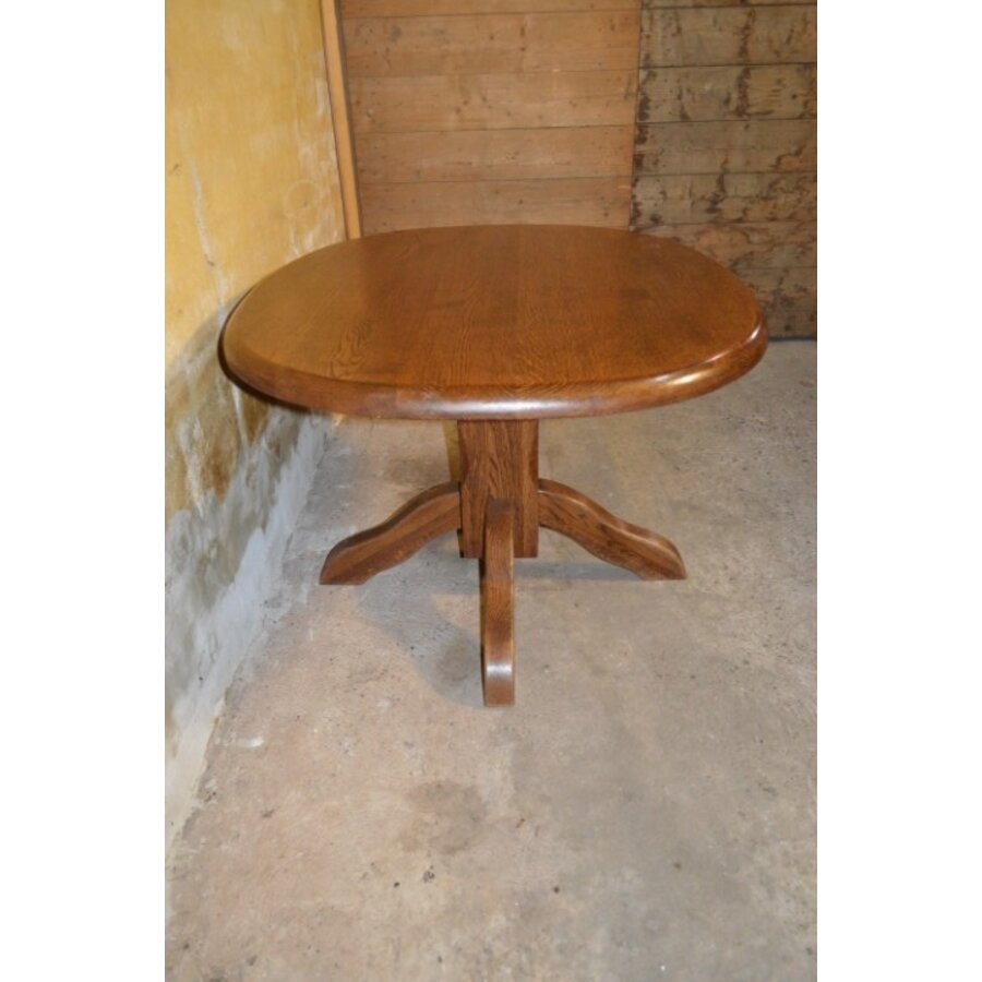 Ovale eettafel van massief donker eiken – elegant en robuust-4