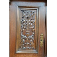 thumb-Antieke buffetkast uit 1880–1890 met marmeren blad en dubbele toog-5