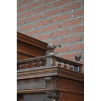 thumb-Antieke buffetkast uit 1880–1890 met marmeren blad en dubbele toog-9