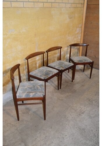 Palissander eetkamerstoelen set van 4 