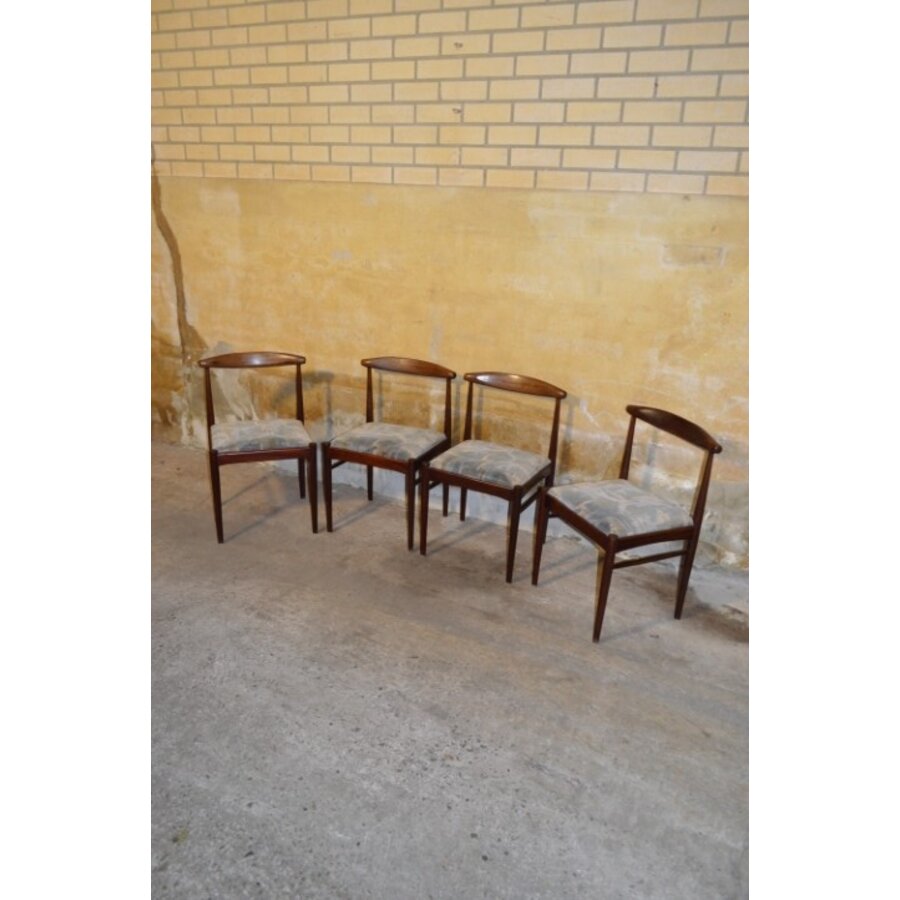 Set van 4 palissander eetkamerstoelen – Mid century modern – Scandinavisch design-4