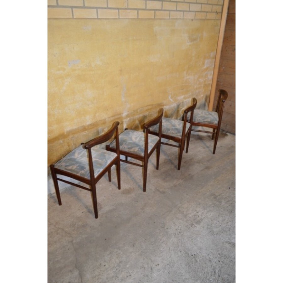 Set van 4 palissander eetkamerstoelen – Mid century modern – Scandinavisch design-8