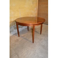 thumb-Ronde / ovale uitschuifbare palissander eettafel – Mid century modern – Scandinavisch design 1950–1960-2