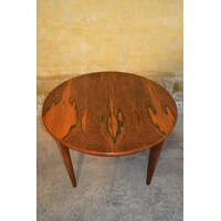 thumb-Ronde / ovale uitschuifbare palissander eettafel – Mid century modern – Scandinavisch design 1950–1960-5