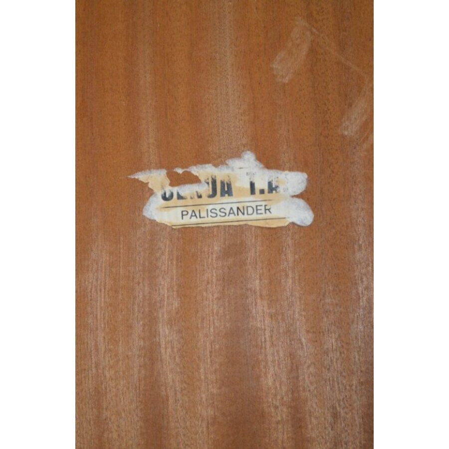 Ronde / ovale uitschuifbare palissander eettafel – Mid century modern – Scandinavisch design 1950–1960-8