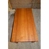 thumb-Massief eiken salontafel met mooi blad en praktische demontabele poten-3