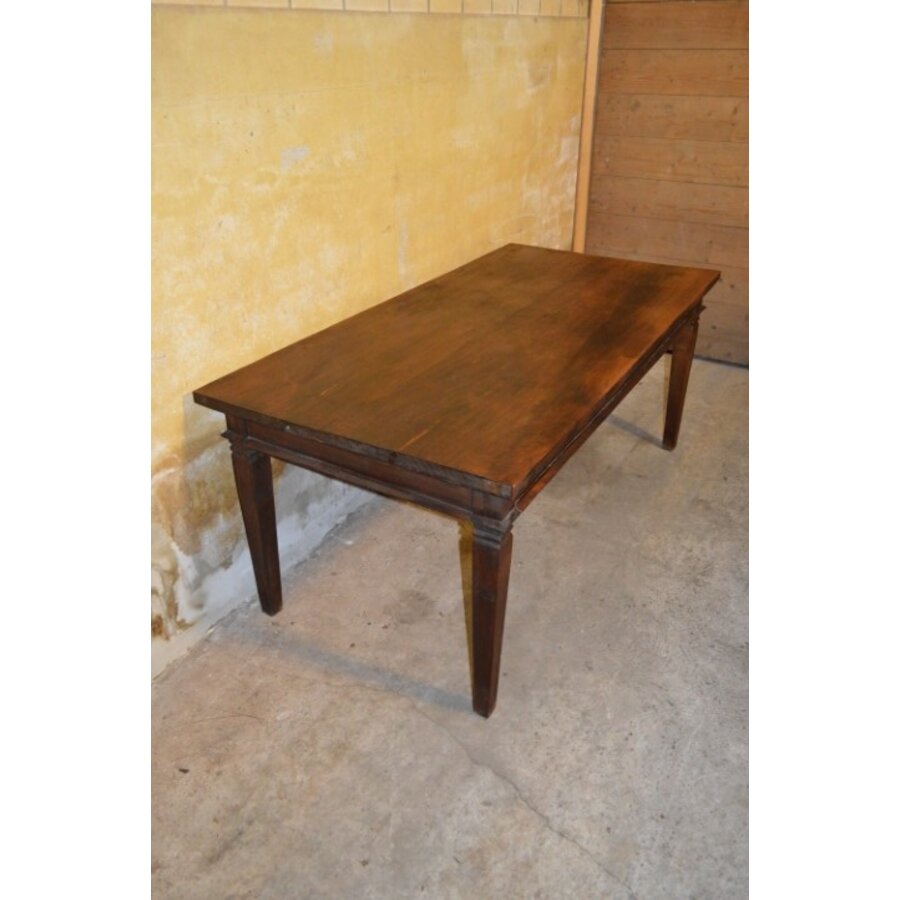 Massief teakhouten eettafel – Stamtafel – Rustiek en tijdloos design-1