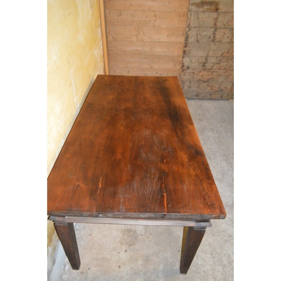 Massief teakhouten eettafel – Stamtafel – Rustiek en tijdloos design-3