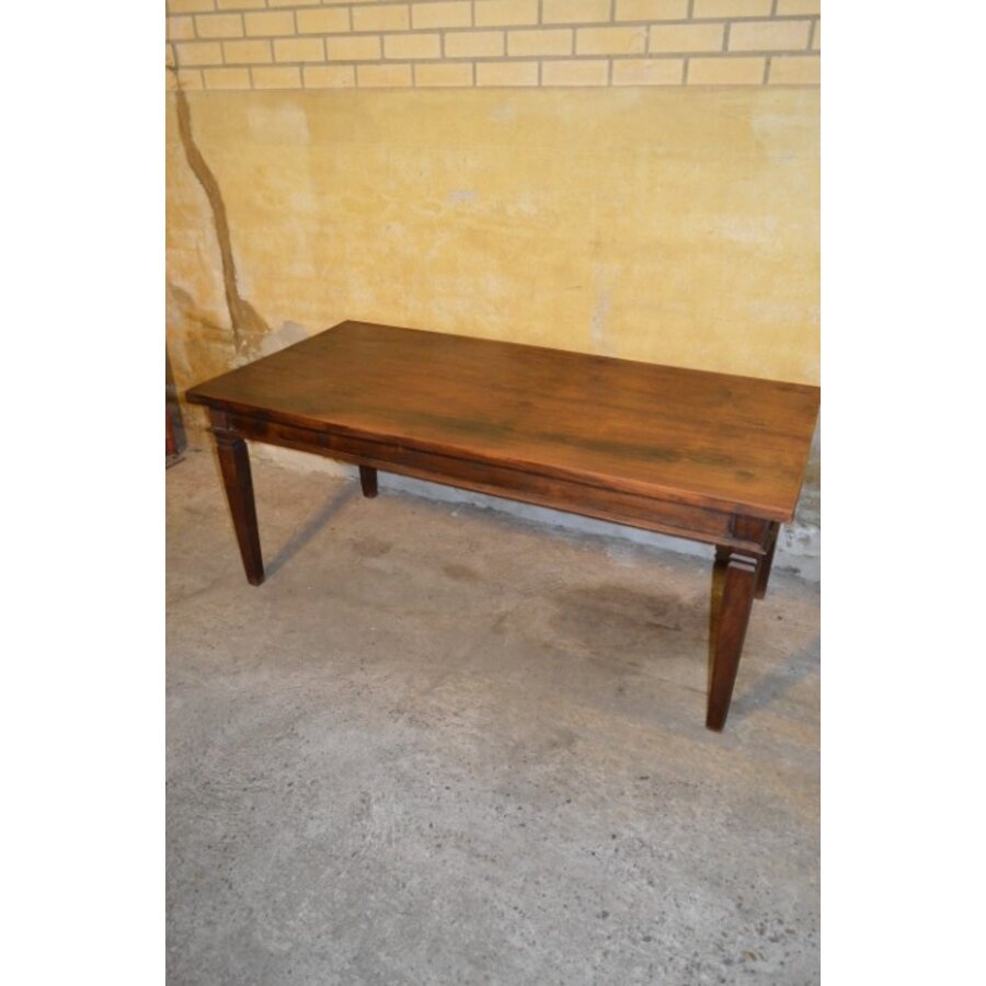 Massief teakhouten eettafel – Stamtafel – Rustiek en tijdloos design-4