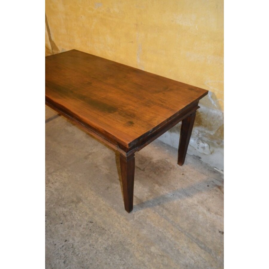 Massief teakhouten eettafel – Stamtafel – Rustiek en tijdloos design-5