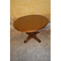 thumb-Ronde eikenhouten eettafel jaren 60 – Mid century – Vintage design-3