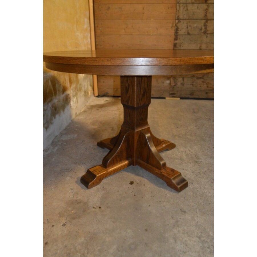 Ronde eikenhouten eettafel jaren 60 – Mid century – Vintage design-4