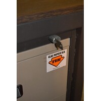 thumb-Robuust metalen bureau met ladeblokken en melamine werkblad-5