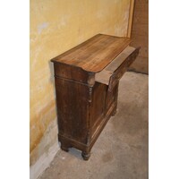 thumb-Antiek oud Hollands penantkastje met paneeldeuren en lade-3