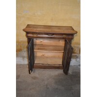 thumb-Antiek oud Hollands penantkastje met paneeldeuren en lade-4