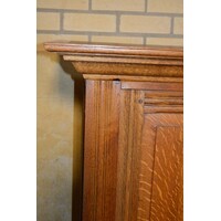 thumb-Massief eiken kloosterdressoir met paneeldeuren en lades-8