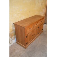 thumb-New Mexico dressoir van massief grenen met drie laden en drie deuren-1