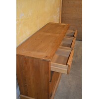 thumb-New Mexico dressoir van massief grenen met drie laden en drie deuren-7