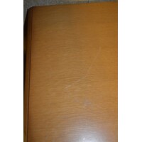 thumb-Tweedehands massief blank eiken dressoir met drie paneeldeurtjes en lade-7