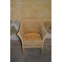 thumb-Tweedehands rotan fauteuil met gebogen rugleuning en armleuningen-1