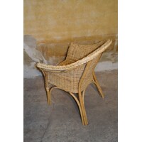 thumb-Tweedehands rotan fauteuil met gebogen rugleuning en armleuningen-4