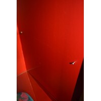 thumb-Zware eiken brocante buffetkast met vitrine in donkere patine-10