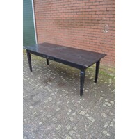 thumb-Lange teakhouten eettafel – Rustieke Franse boerderijtafel-5