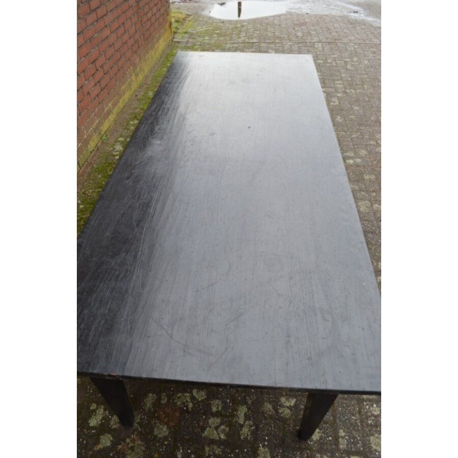 Lange teakhouten eettafel – Rustieke Franse boerderijtafel-8