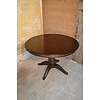 Vintage ronde eettafel patine notenhout