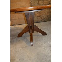 thumb-Ronde vintage eettafel van massief eikenhout uit de jaren 60-6