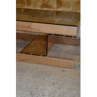 thumb-Roche Bobois Space Age salontafel met wenge en rookglazen blad-4