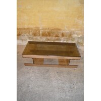 thumb-Roche Bobois Space Age salontafel met wenge en rookglazen blad-9