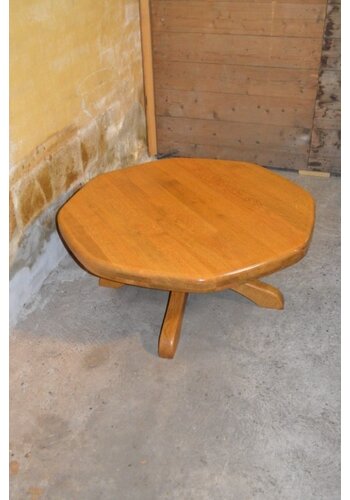 Ronde eiken salontafel vintage 