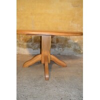 thumb-Middelgrote ovale massief eikenhouten eettafel-4