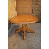 thumb-Middelgrote ovale massief eikenhouten eettafel-6