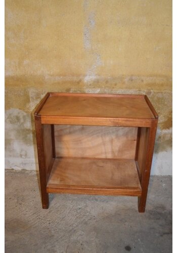 Vintage mahonie bijzetkastje 