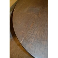 thumb-Grote ovale eiken eettafel met blokpoten en royaal tafelblad-3