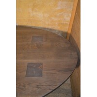 thumb-Grote ovale eiken eettafel met blokpoten en royaal tafelblad-8