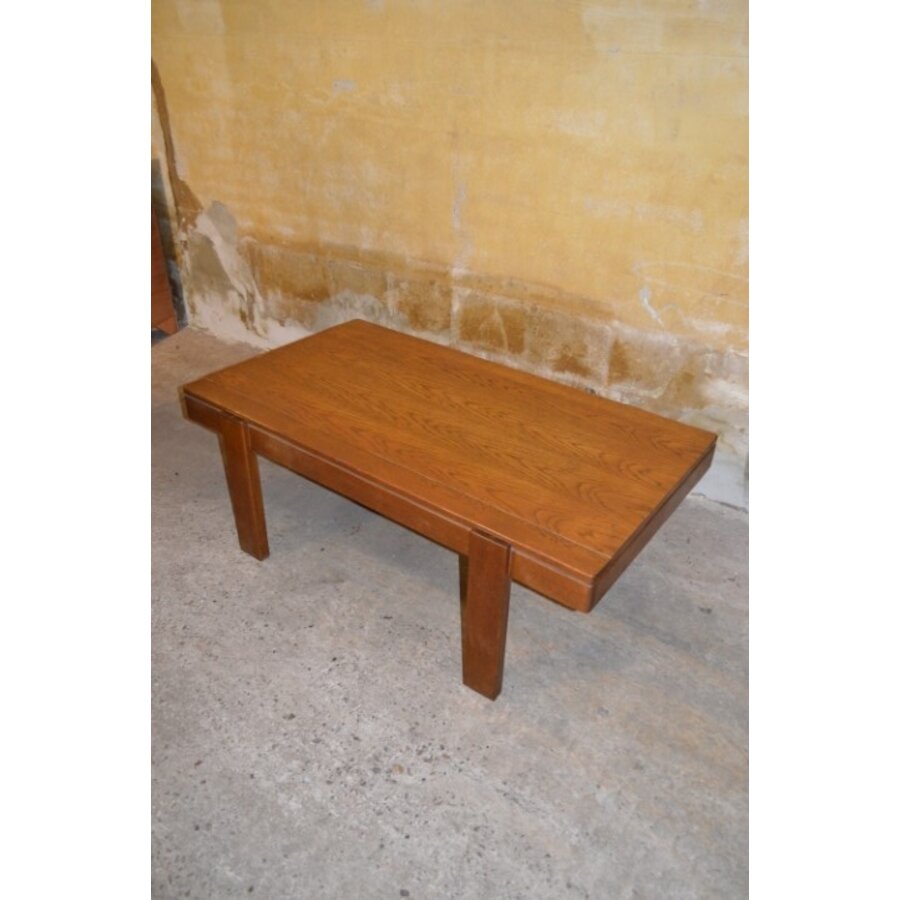 Vintage massief eiken salontafel met warm karakter-5