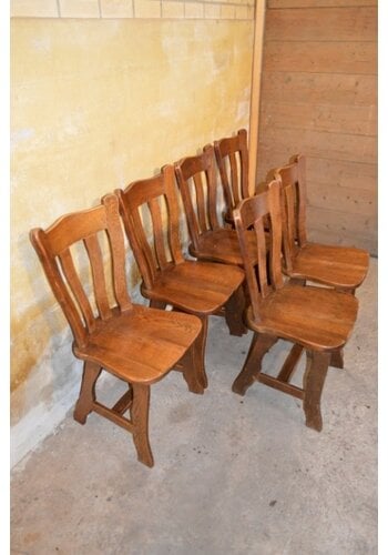 Eiken design stoelen set 