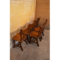thumb-Set van 6 massief eiken stoelen in Guillerme et Chambron stijl-6