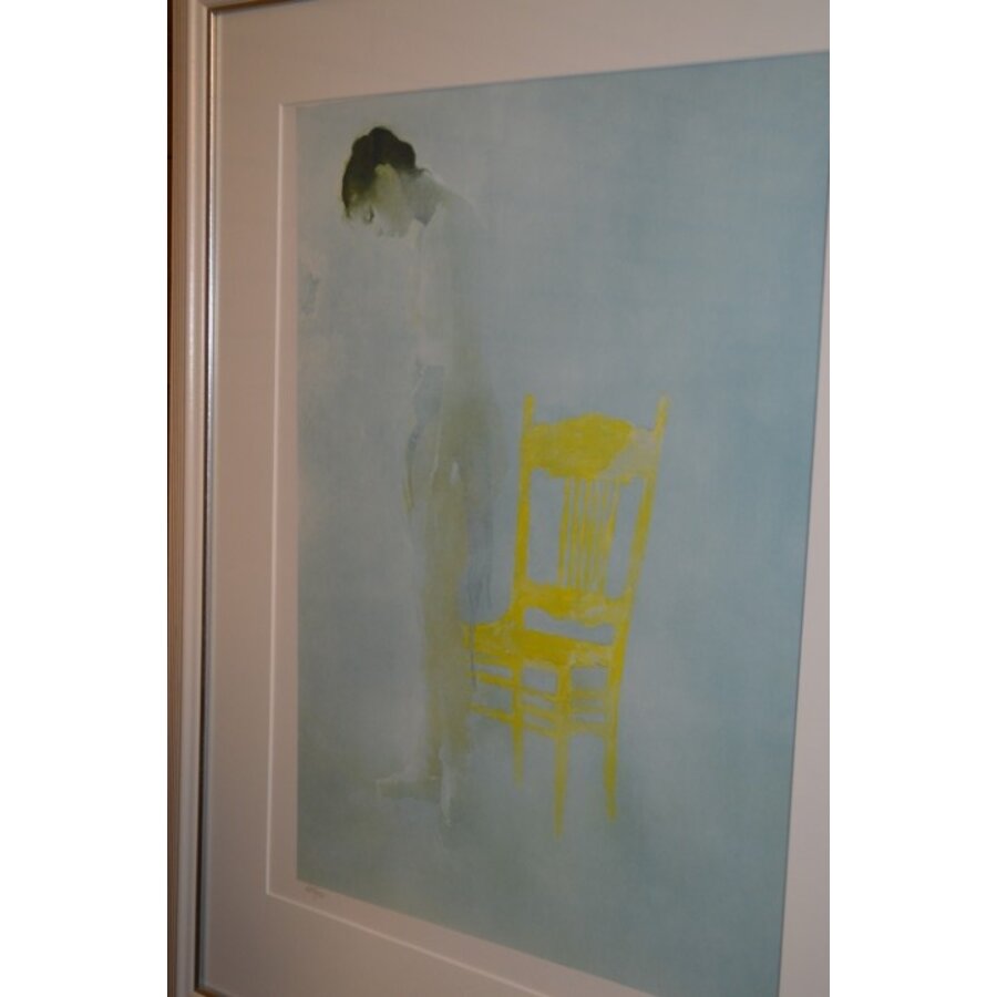 Danser met gele stoel – Robert Heindel gesigneerde kleurenprint-2